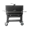 Outdoor Smokers Adjustable Charcoal Grill with flat top